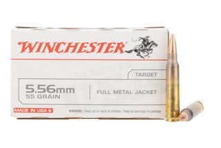 winchester white box 556 nato ammo features a 55gr full metal jacket bullet